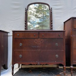 Antique Wooden Dresser With Mirror From WHITE FURNITURE CO Finished With Dupont DUCO (garage)