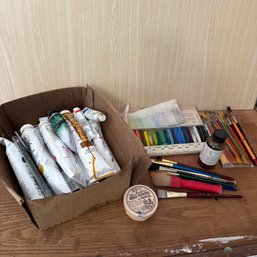 Assorted Oil Paints, Brushes, & More (67020) (OA)