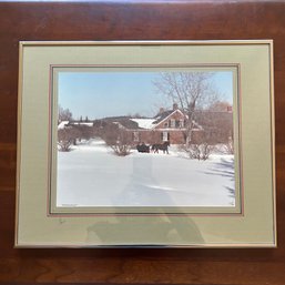 Artist Signed Print, 'Vermont Sleighride: New England Series'  Shelbourne VT (Upstairs Hall)