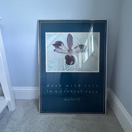 Framed Dark Wild Iris Art Print (up)