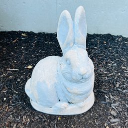 Bunny Plaster Garden Sculpture (Outside)