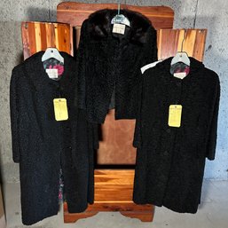 Three Vintage Hermann Sternau Lamb Fur Jackets (Basement Cedar Closet)