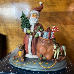 Lang And Wise Classic Santa Collectibles Figurine, Santa's Toypack V (Basement 2)