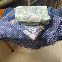 Blue Assorted Linens Lot (Attic)