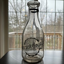 Vintage Milk Bottle - Hancock County Creamery, Ellsworth Maine (HW)