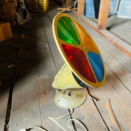 Vintage Motorized Rotating Color Wheel Light (attic)