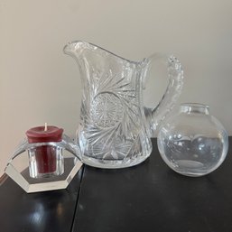 Trio Of Vintage Glass Piees (DR)
