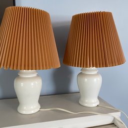 Pair Of Small Mid Century Bedroom Lamps (See Notes) Attic 1