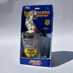 Vintage Bud Ice Talking Beer Mug, NIB (JS)