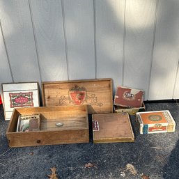 Assorted Vintage Cigar Boxes (BT)