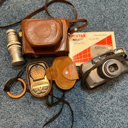 Vintage Kodak Camera And Lens And Pentax Camera (attic Closet)