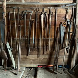 Mixed Lot Of Vintage And Possibly Antique Farm Tools  (zone 5)