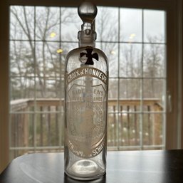 Vintage Kiderlen's Pure Hollands Croix D'Honneur Spouted Glass Bottle (HW)