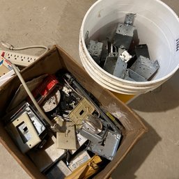ELECTRICAL LOT: Wall Receptacles, Face Plates, External Switches, Etc (Basement)