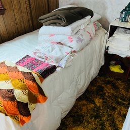 Assorted Linens And Throws (Bedroom 3)