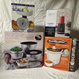 Set Of 4 Cooking Essentials All Appear To Be New Or Very Gentle Used (right Side BSMT)