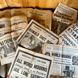 Large Lot Of JFK Related Newspapers From 1963 (garageUP)