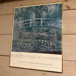 Vintage Framed Monet's Years At Giverny Poster From Metropolitan Museum Of Art (Basement 1)