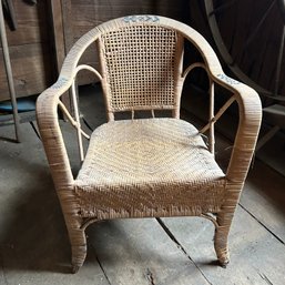 Vintage Woven Bamboo Style Armchair (zone 5)