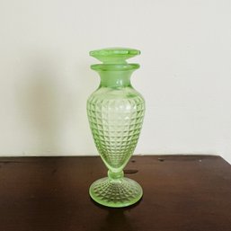 Small Uranium Glass Vessel With Stopper (Living Room)