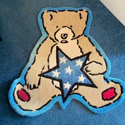 Cute Teddy Bear Rug With Stars (Attic 1)