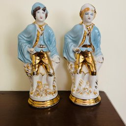 Pair Of Vintage Ceramic Figures (living Room)