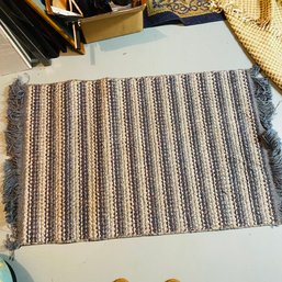 Area Rug With Gray, Blue, And White Tones 45.5'x30' (Basement Back)