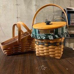 Pair Of LONGABERGER Woven Baskets (Basement)