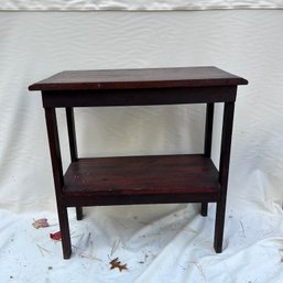Vintage Wooden Console Table With Lower Shelf (garage)