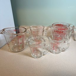 Assortment Of Glass Pyrex Measuring Cups, Some Vintage (kitchen)