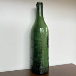 Vintage Martini Cocktail Green Glass Bottle (RL)