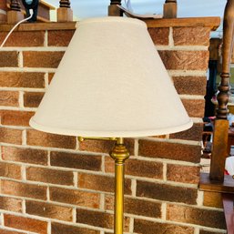 Brass Floor Lamp With Shade (LR)