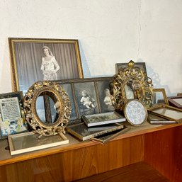 Gorgeous Vintage Frame Lot, Including Solid Brass Tone Oval Frames & More (BSMT)