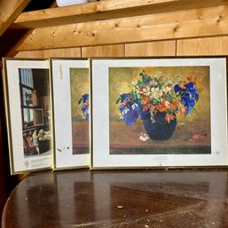 Trio Of Framed Art Prints From The National Gallery: 2 GAUGIN Prints ('Vase Of Flowers') & Cognoscenti (GarUP)