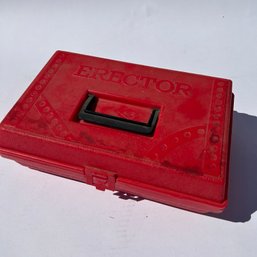 Vintage Red Erector Case With Contents (JS)