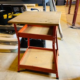 Small Workbench With Storage Shelves (Basement)