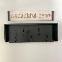 Wall Mounted Coat Rack And Decorative Sign (garage Entry)