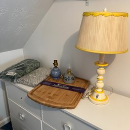 Table Covers, Cutting Board And Lamps (attic Closet)