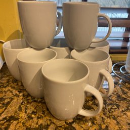 Drink Up! 8 White Threshold Ceramic Coffee Cups (Kitchen)