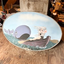 Large Oval Nautical Painting (attic)