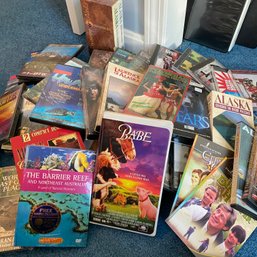 Lot Of Mostly New, Travel VHS And DVDs Plus A Few Movies Too! (Attic 1)