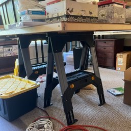 HUGE Craft Table! 6'x4' With Adjustable Height Saw Horse Legs (BR 2)