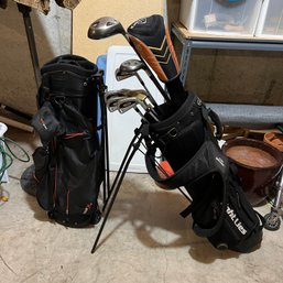 Golf Clubs And Two Golf Bags: Titleist Set And One Calloway Club (basement)