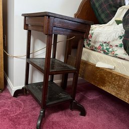 Vintage Wooden Side Table (Garage)