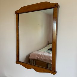 Heavy Solid Maple Vintage Mirror (Bedroom 1)