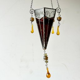 Stained Glass Hanging Votive Holder (DC)