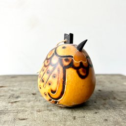 Hand Carved Chicken Gourd, Made In Peru For Poco A Poco (DC)