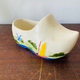 Small Ceramic Decorative Painted Dutch-Style Clog
