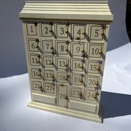 Wooden Advent Calendar Box With Numbered Doors (JS)