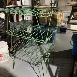 Retro Green Metal Wire Shelf Unit (BSMT)